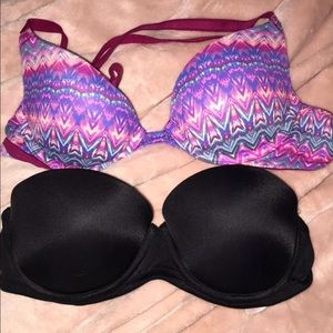 Two PINK Victoria’s secret bras. Size 32A.